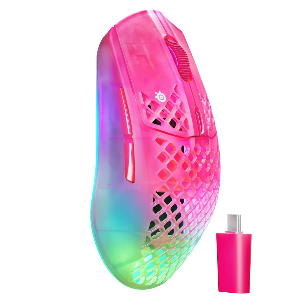 Steelseries Aerox 3 Wireless Gaming Mouse Magenta Haze 1