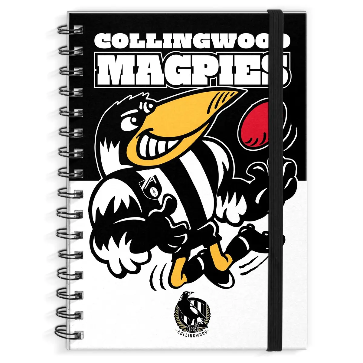 Afl - Collingwood Magpies Hardcover A4 Spiral Notebook 1