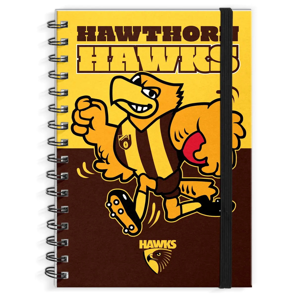 Afl - Hawthorn Hawks Hardcover A4 Spiral Notebook 1