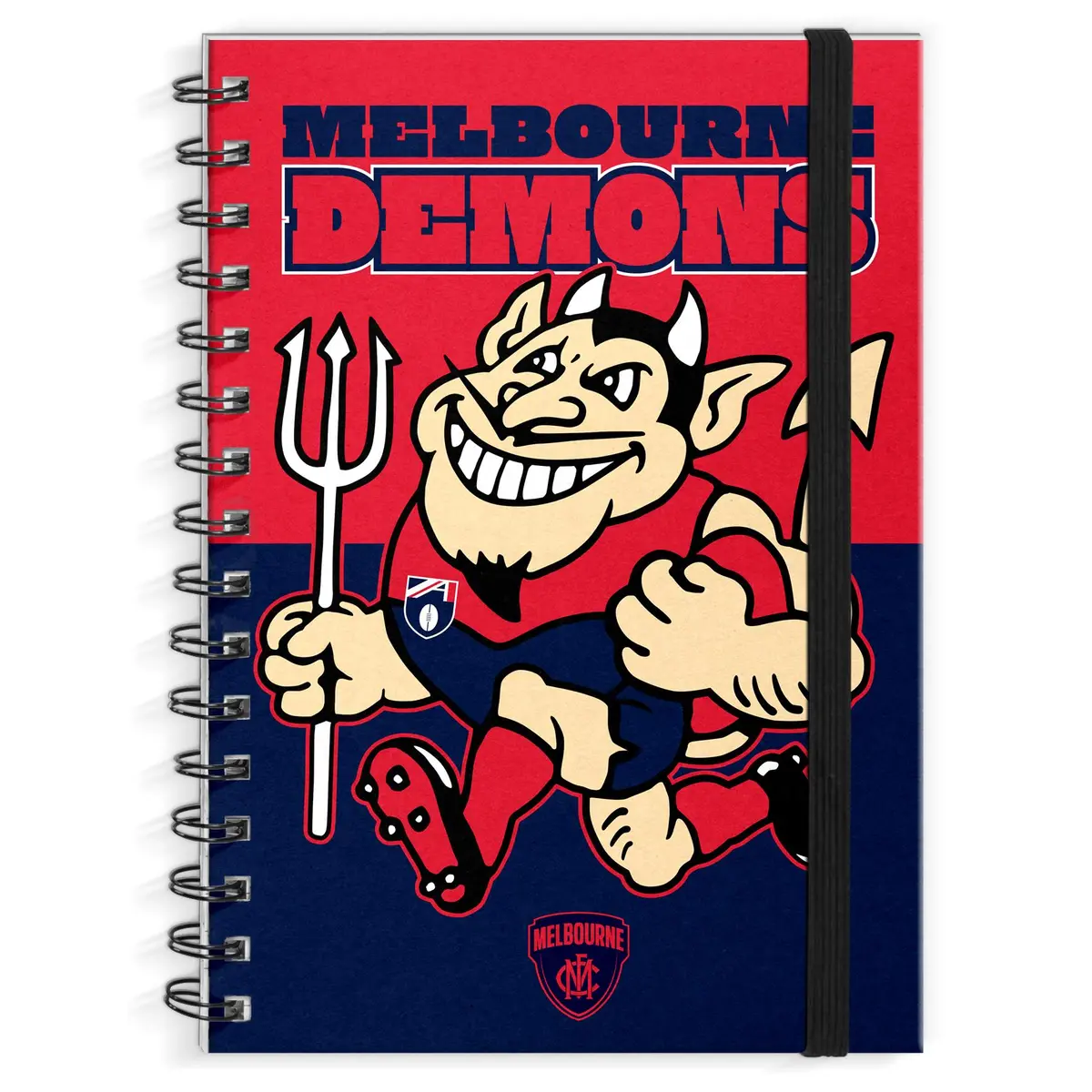Afl - Melbourne Demons Hardcover A4 Spiral Notebook 1