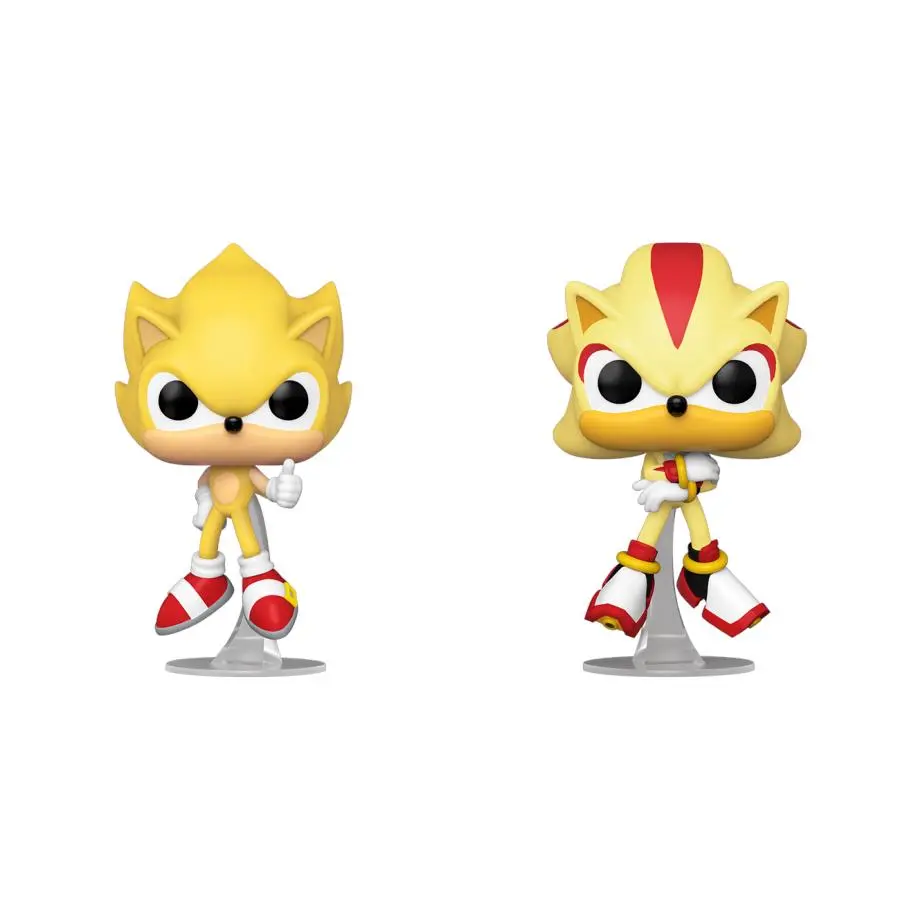 Sonic The Hedgehog - Super Sonic & Super Shadow Flocked Pop! Vinyl 2-Pack 1
