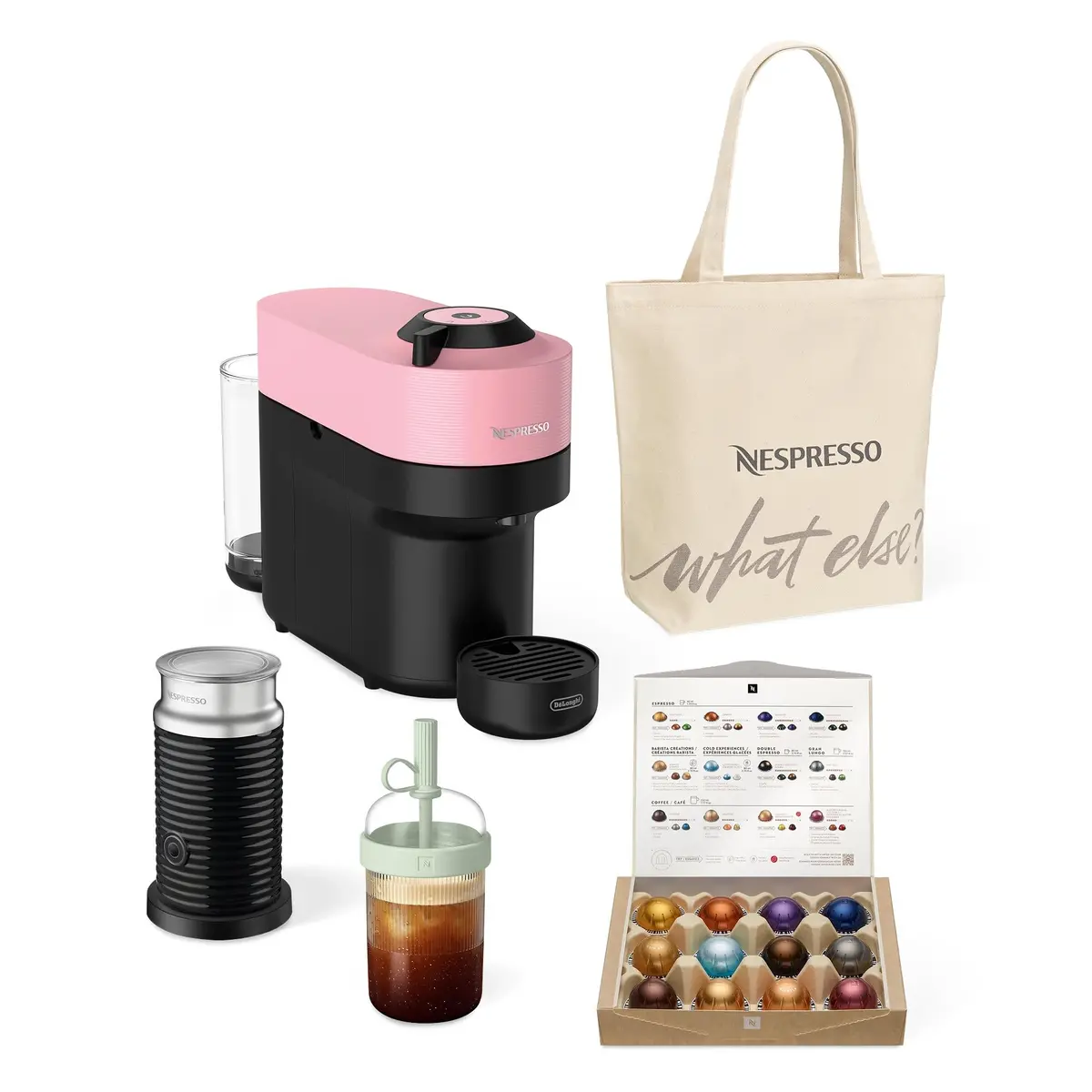 De'longhi Nespresso Vertuo Pop Env90pae Capsule Coffee Machine Value Pack (Candy Pink) 1