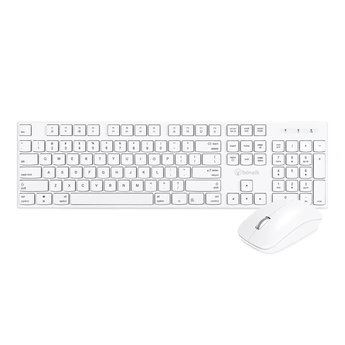 Bonelk Km-314 Slim Wireless Keyboard And Mouse Combo (White) 2