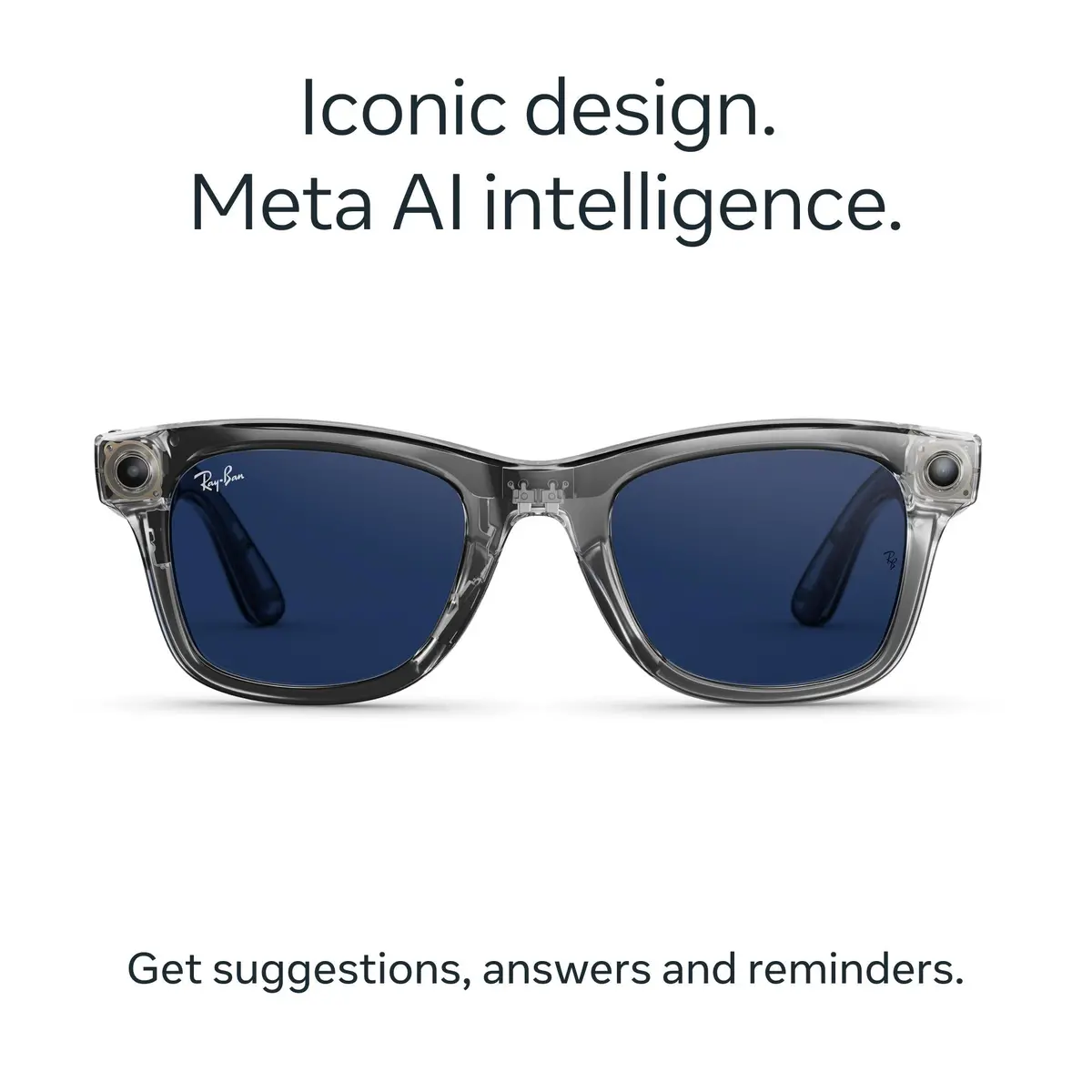 Ray-Ban | Meta Wayfarer Gen 2 Ai Glasses (Shiny Transparent Grey/Transitions Sapphire) 2