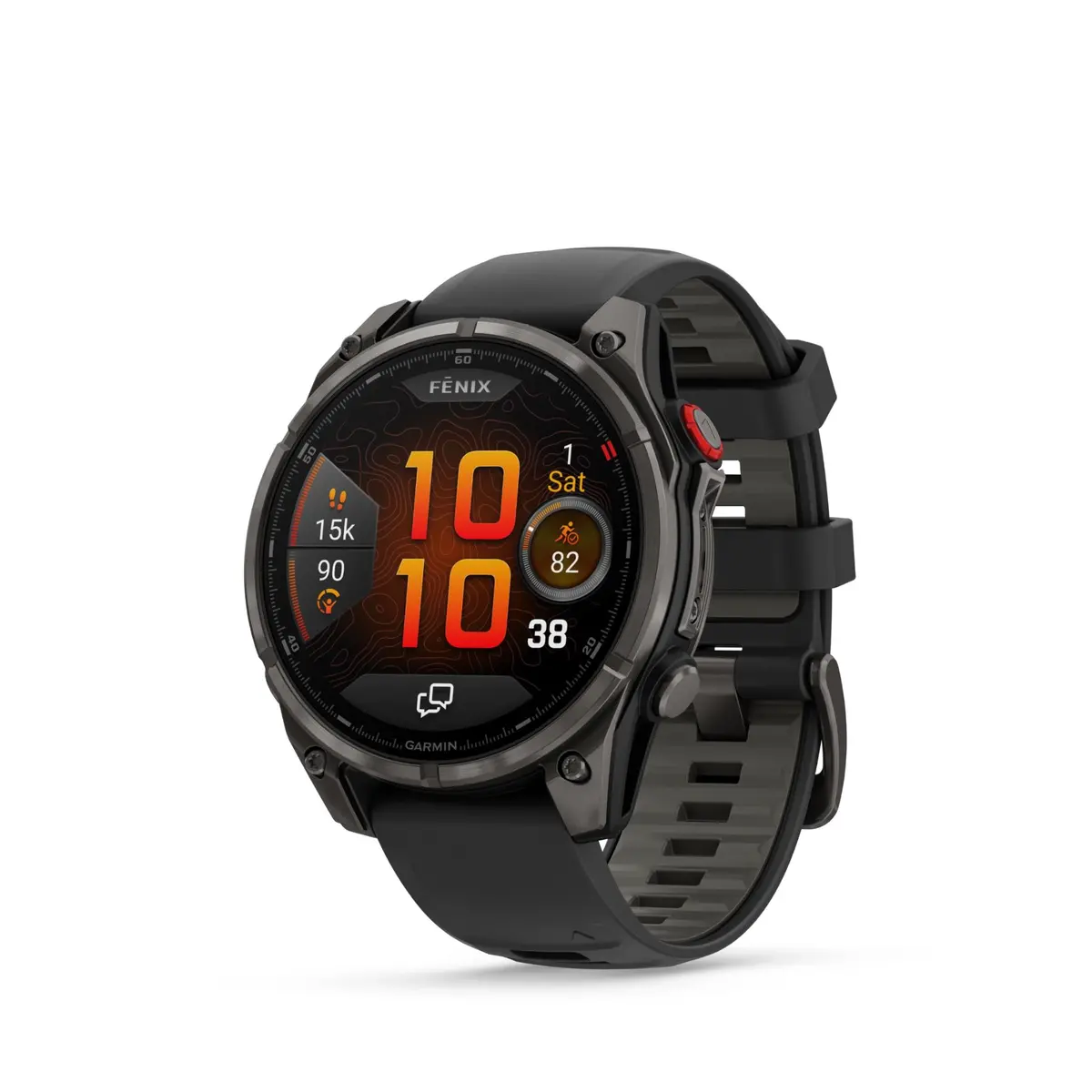Garmin Fenix 8 Pro 47Mm Amoled Sapphire Edition Carbon Grey Titanium With Black + Pebble Grey Band 1