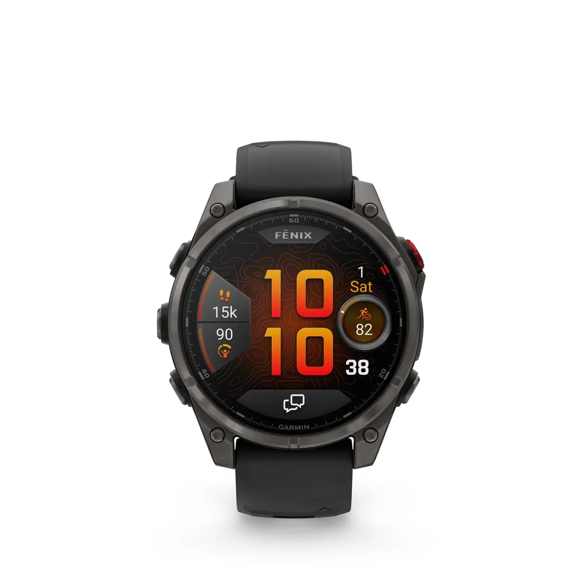 Garmin Fenix 8 Pro 47Mm Amoled Sapphire Edition Carbon Grey Titanium With Black + Pebble Grey Band 2