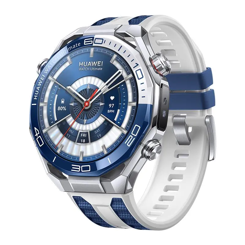 Huawei Ultimate 2 Watch (Blue With Blue & White Fluoroelastomer Strap) 1