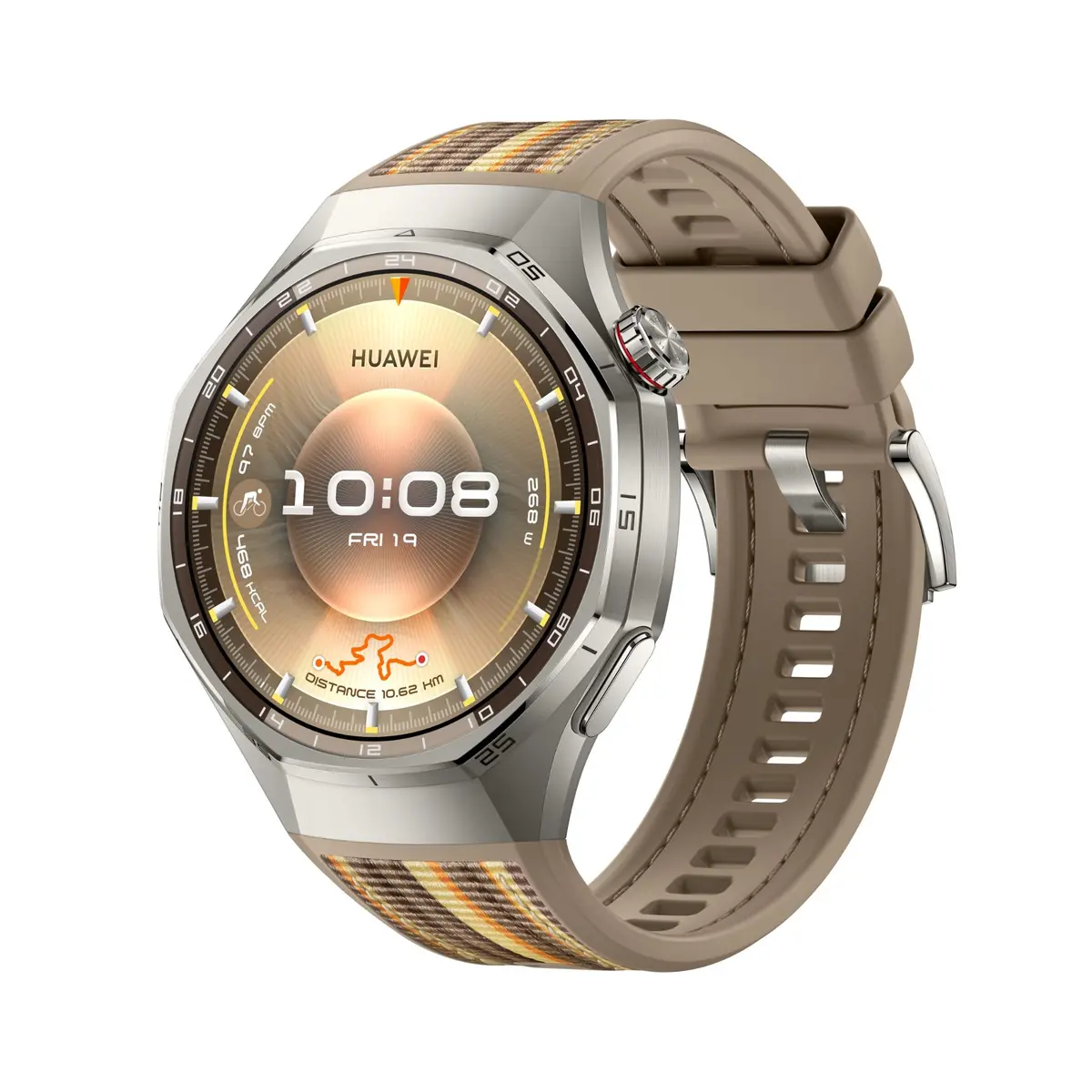 Huawei  Gt 6 Pro 46Mm (Brown Composite Woven Strap) 1