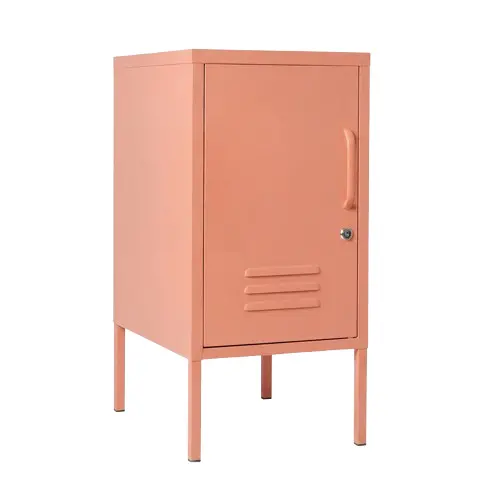 Desky Oslo Metal Locker Cabinet - Coral / Left Opening 1