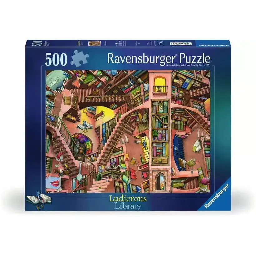 Ravensburger 500Pc Ludicrous Library Puzzle 1