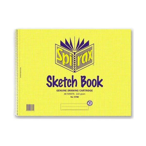 Spirax 579B Sketch Book Side Open 96 Page 272X360mm 10 Pack 2