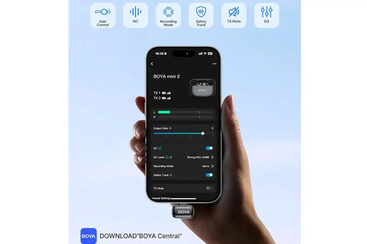 Boya Mini 2 Wireless Microphone Usb-C (Black) 2