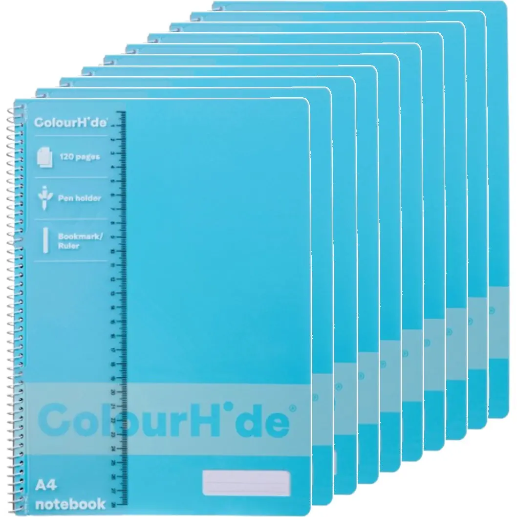 Colourhide Notebook 120 Page A4 Light Sky Blue 10 Pack 1