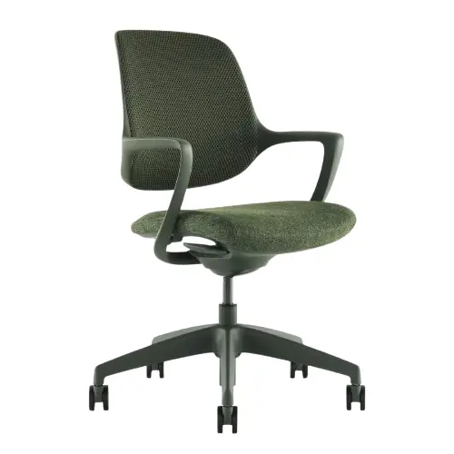 Desky Evoque Low Back Office Chair - Dark Green / No 1