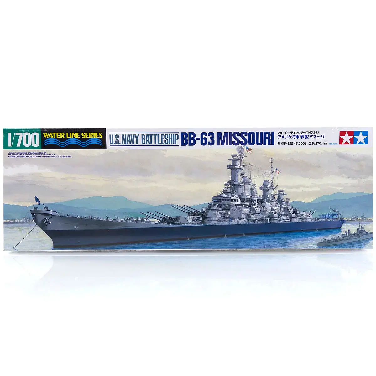 Tamiya 1/700 U.S. Bb-63 Missouri Battleship (Waterline Series) Scaled Plastic Model Kit 1