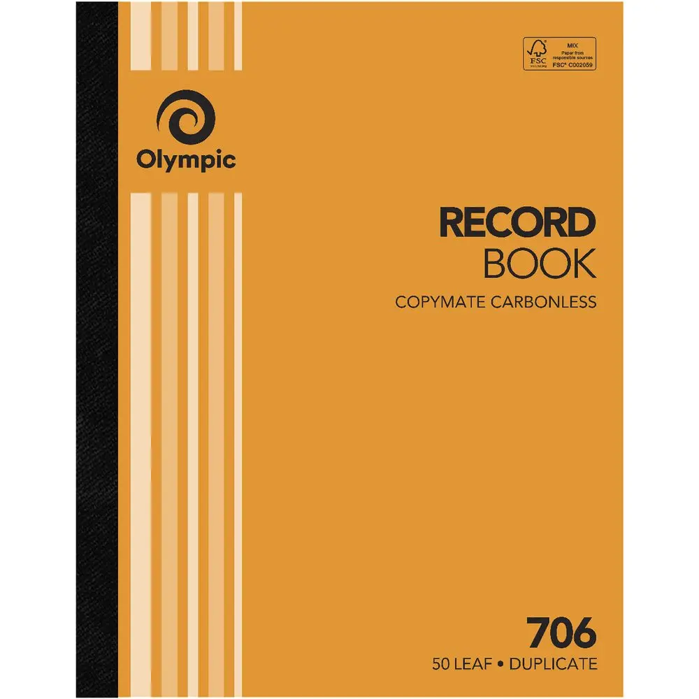 Olympic 5 Pack 706 Duplicate Record Book 50 Leaf Bulk 2