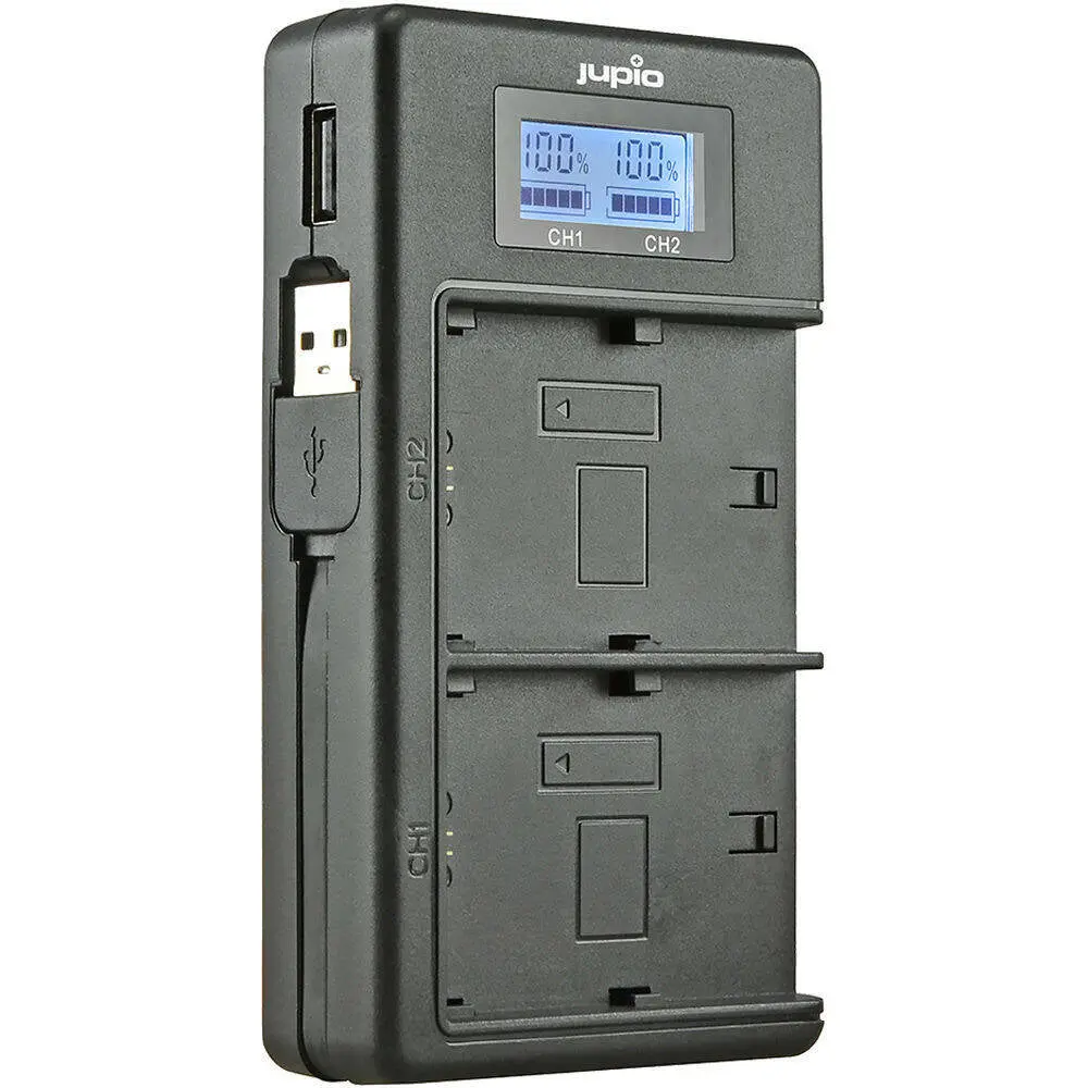 Jupio Dedicated Duo Usb Charger With Lcd For Canon Lp-E12 Batteries 1