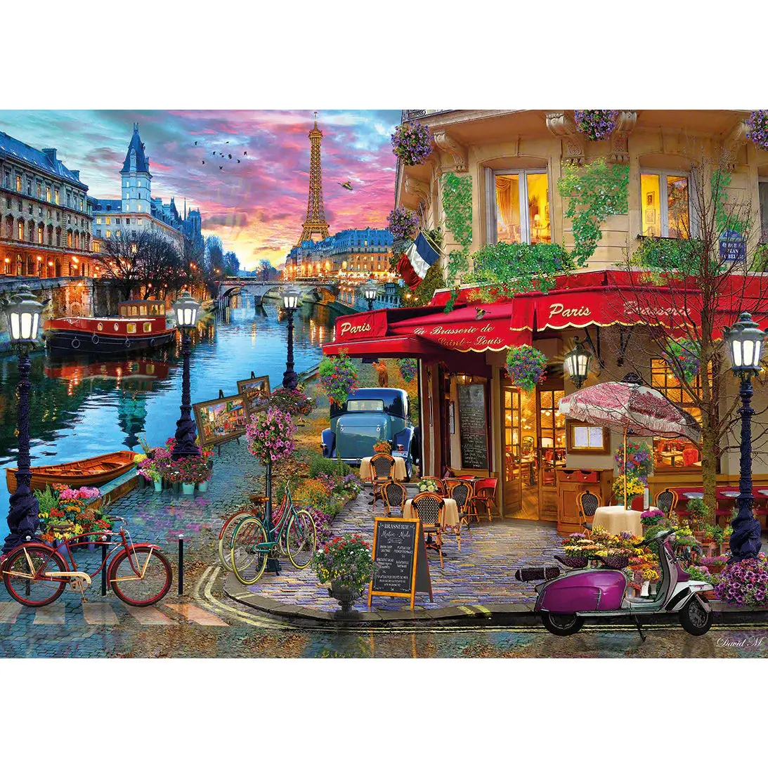 Gibsons 1000Pc Sunset On The Seine Puzzle 2