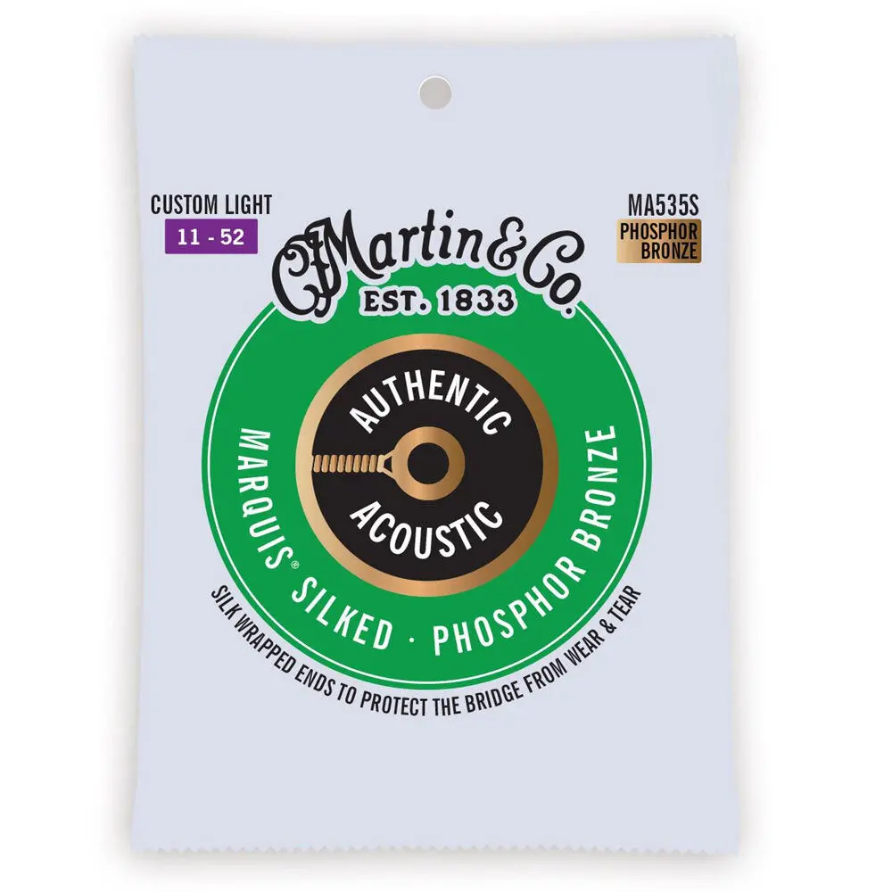 Martin Guitar Ma535s Authentic Silked Strings 92/8 Phosphor Custom Light 1
