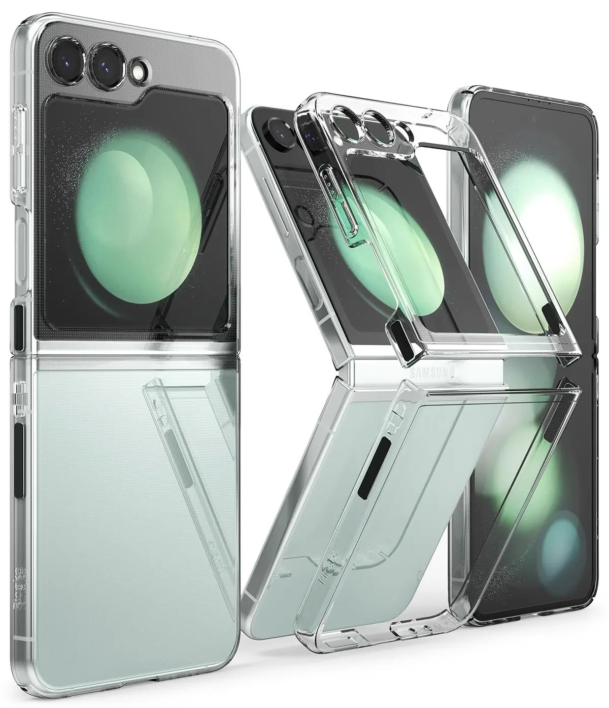 Ishield Crystal Palace Clear Case Samsung Z Flip 5 1