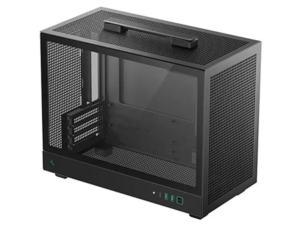 Deepcool Ch160 Plus Tempered Glass Side Panel Micro-Atx Case (Black) 1