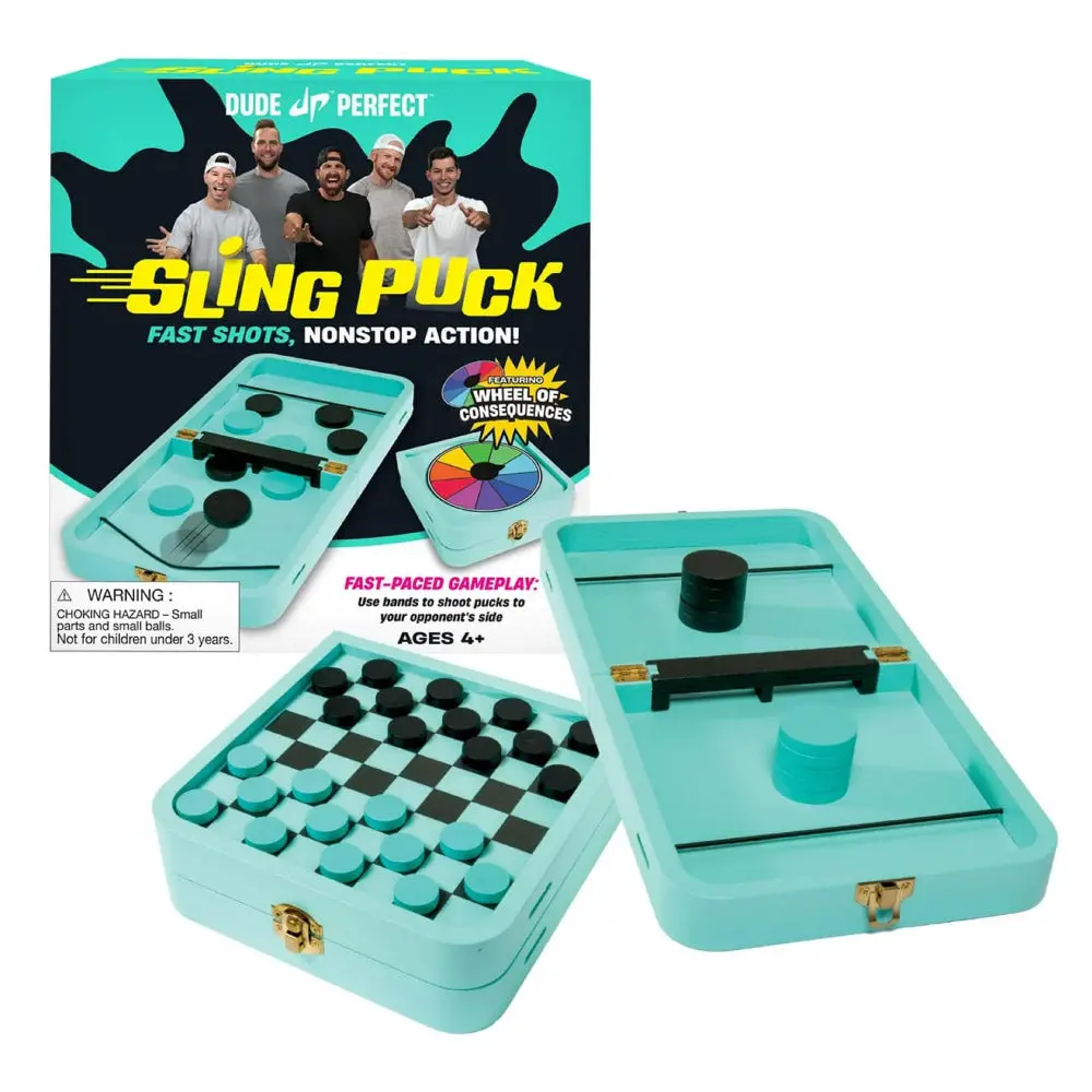 Dude Perfect Sling Puck And Checkers Table Game Set 1