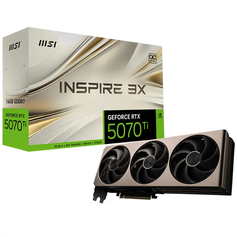 Msi Geforce Rtx 5070 Ti Inspire 3X Oc 16G Graphics Card (Rtx 5070 Ti 16G Inspire 3X Oc) 1