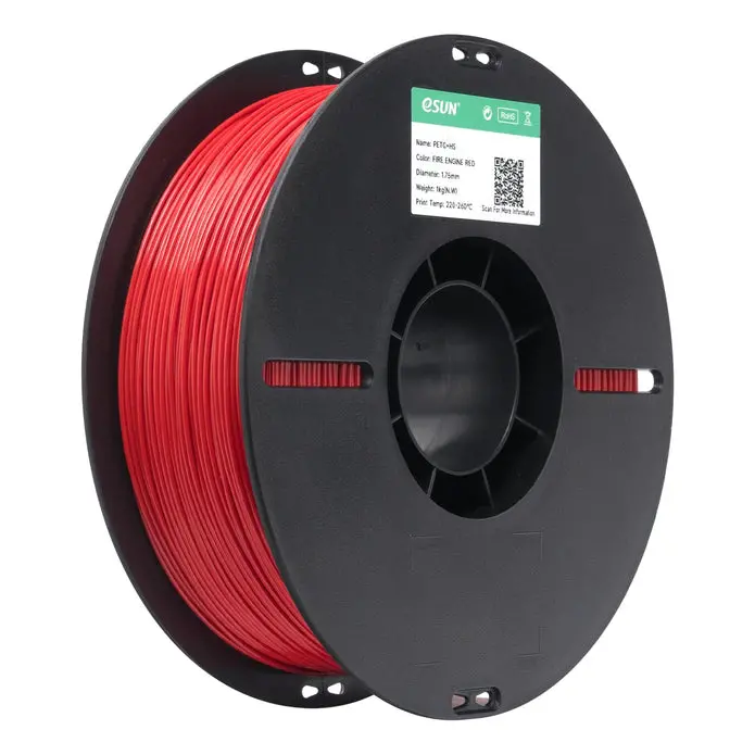 Esun Petg+Hs High Speed 3D Print Filament 1.75Mm 1Kg - Fire Engine Red 1