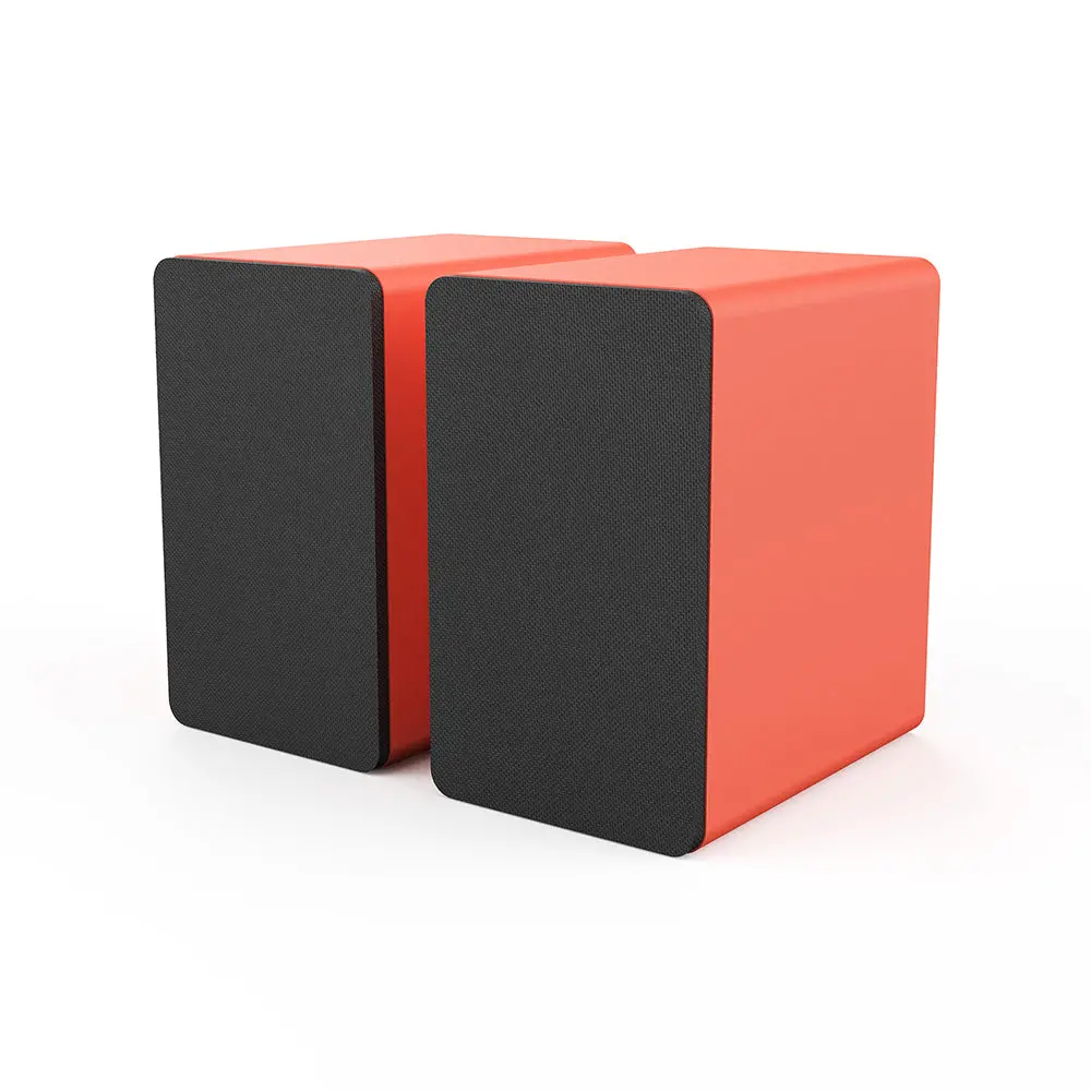 Silcron Slr05 Wireless Active Bookshelf Speakers Set With Hdmi Arc - Red 1