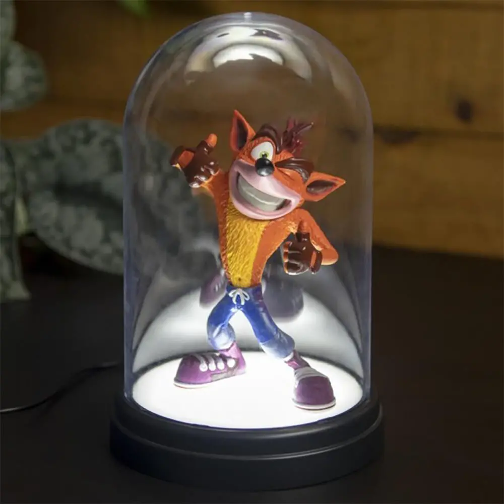 Paladone 22Cm Crash Bandicoot Themed Bell Jar Light Kids/Children Desk Lamp 2