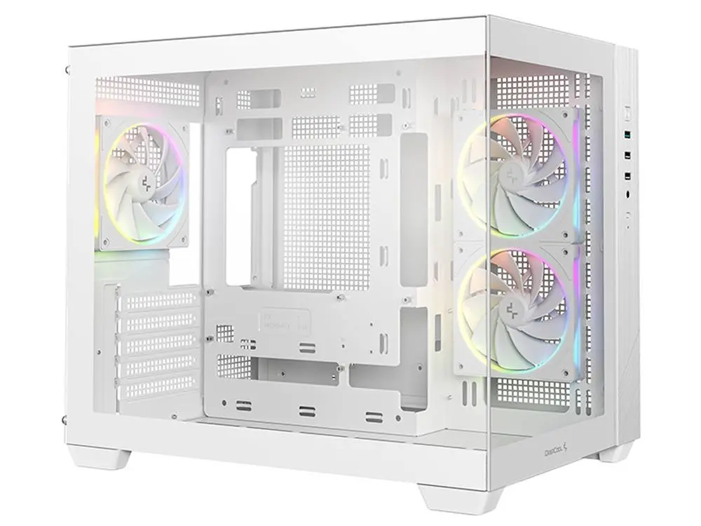 Deepcool Cg330 3F Wh Micro-Atx Case - White 2