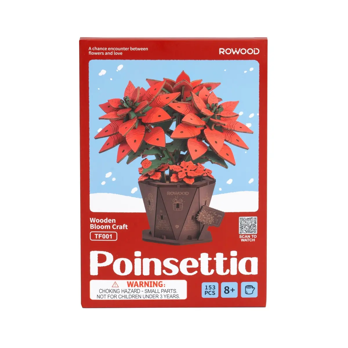 Robotime Wood Bloom Poinsettia 1