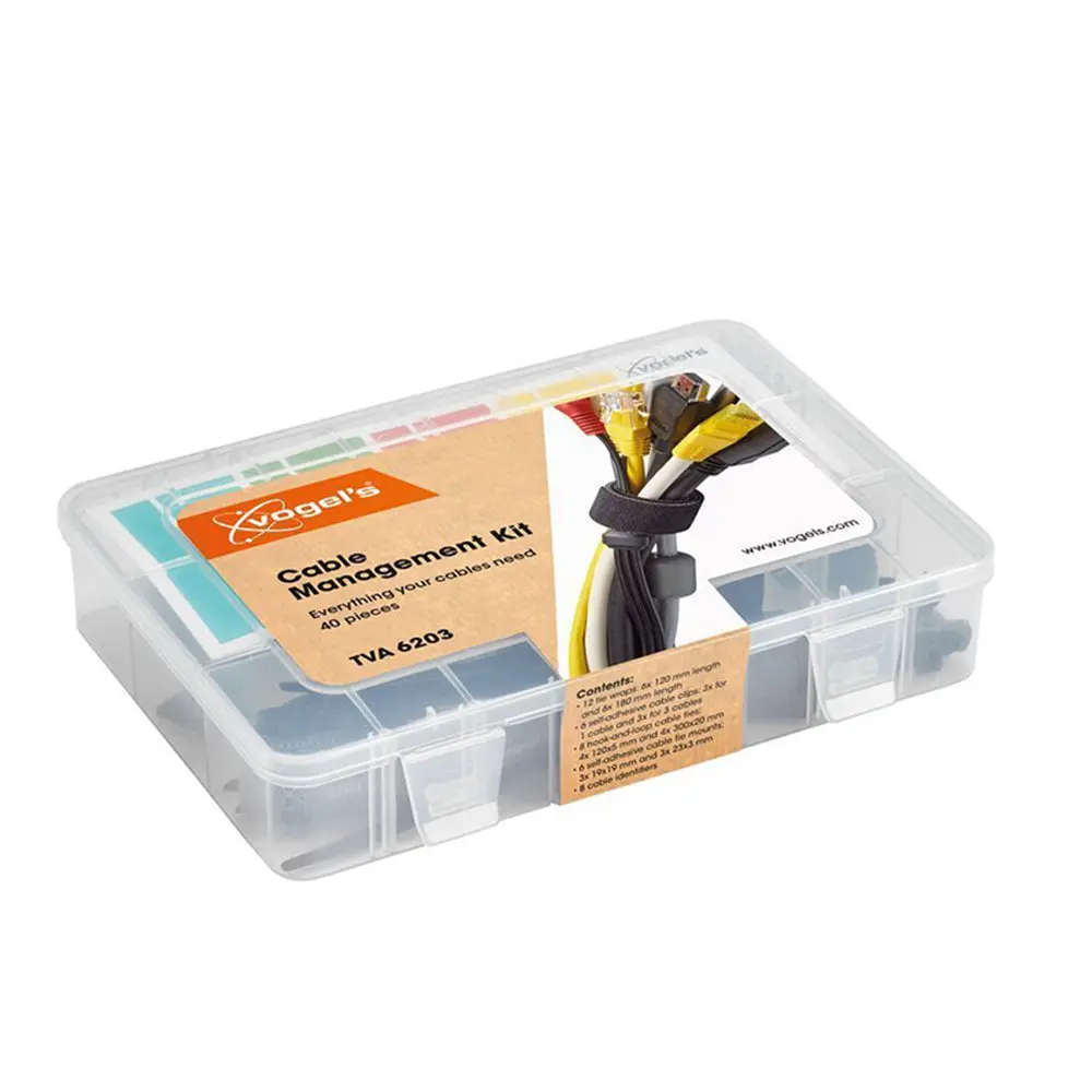 Vogel 40-Piece Tva 6203 Cable Management Kit Wire Organiser 1