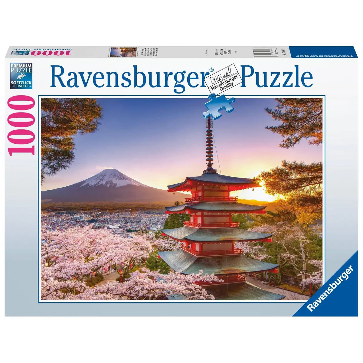 Ravensburger 1000Pc Mount Fuji Cherry Blossom View Puzzle 1