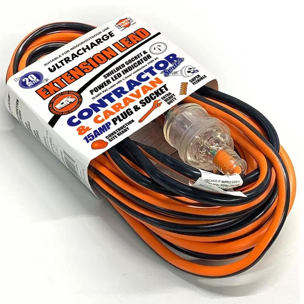 Ultracharge 20M Heavy-Duty Extension Lead 15A (240V) 2