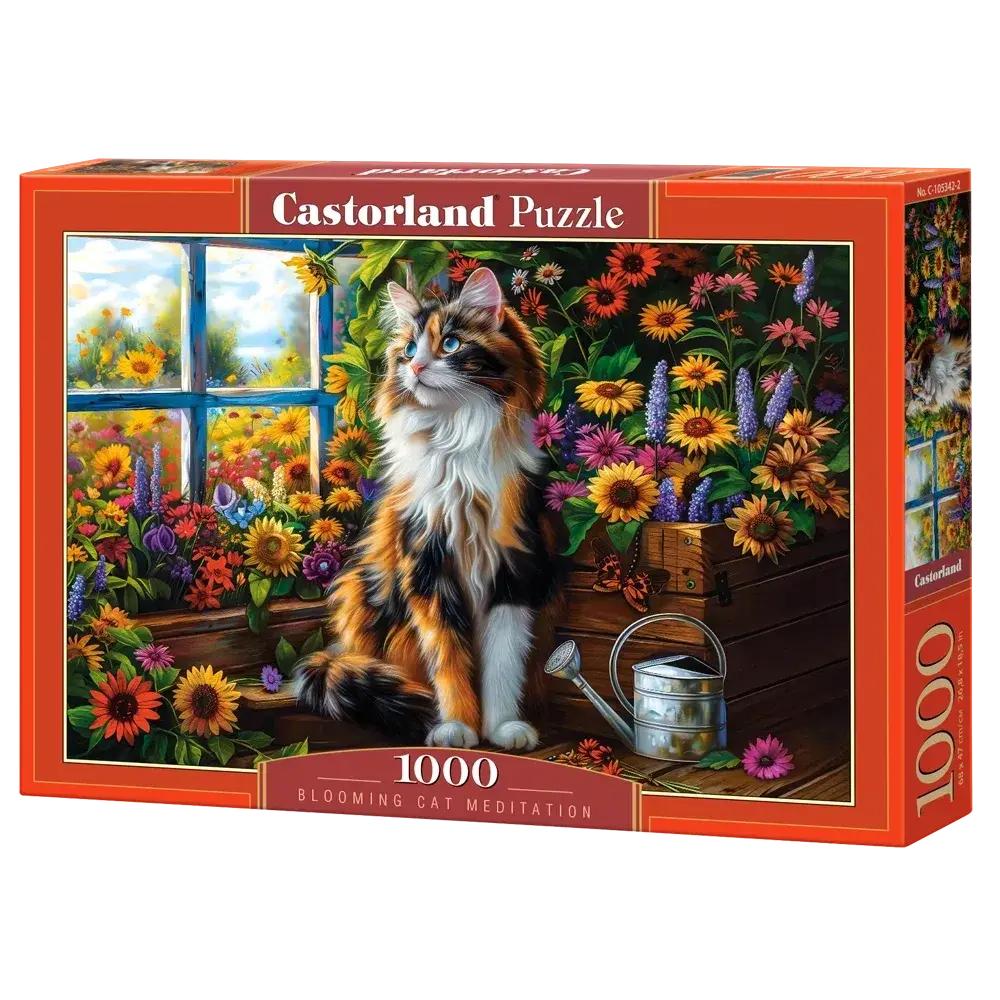 Castorland 1000-Pieces Blooming Cat Meditation Puzzle 1