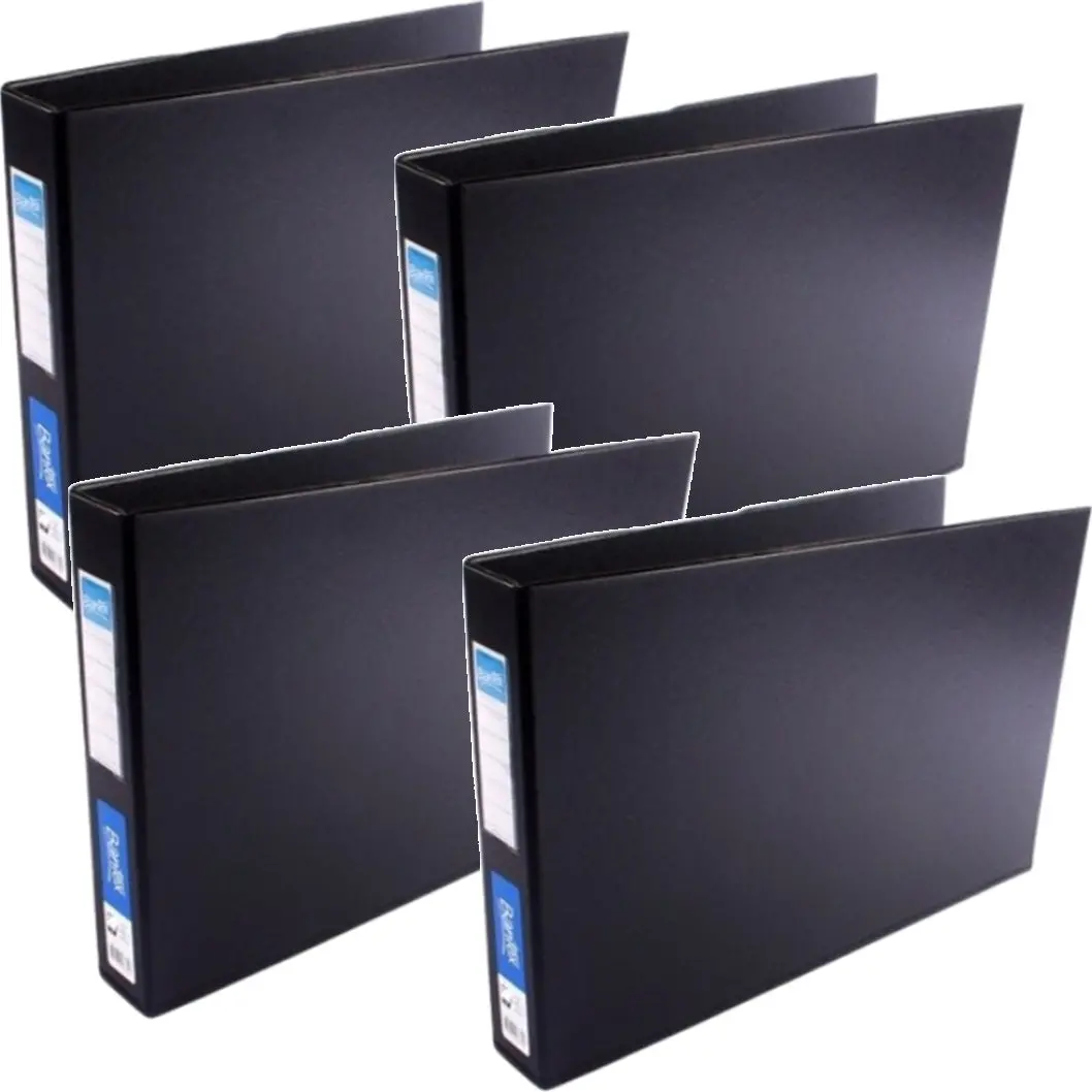Bantex Ring Binder Landscape 2D Ring 65Mm A3 Black Box 4 1