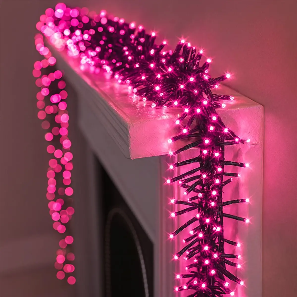 Lexi Lighting 500 Led Connectable Cluster Christmas Lights Pink 1