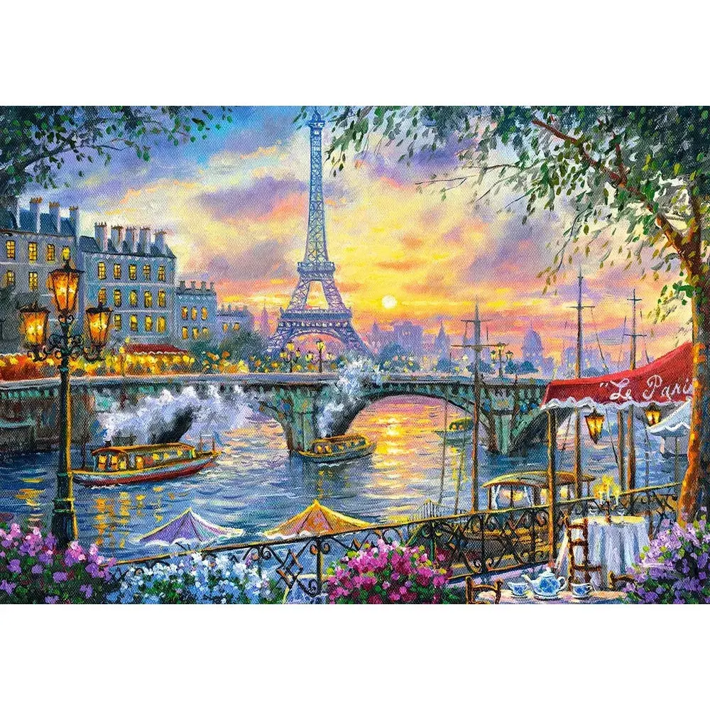 Castorland 500-Pieces Tea Time In Paris Puzzle 1