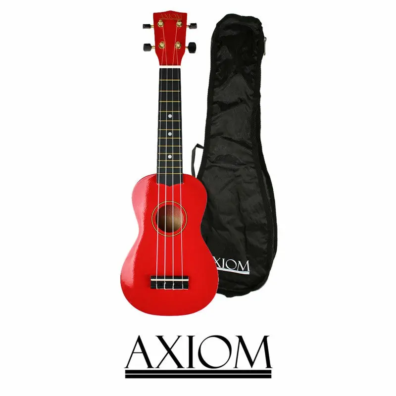 Axiom Spectrum Soprano Ukulele With Carry Bag (Red) 1