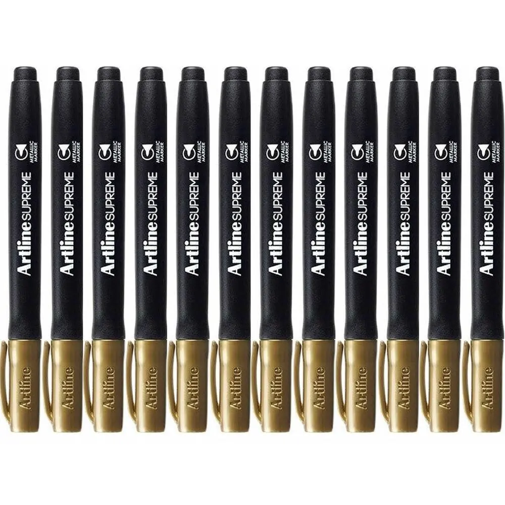 Artline Box 12 Supreme Metallic Marker (Gold) 1