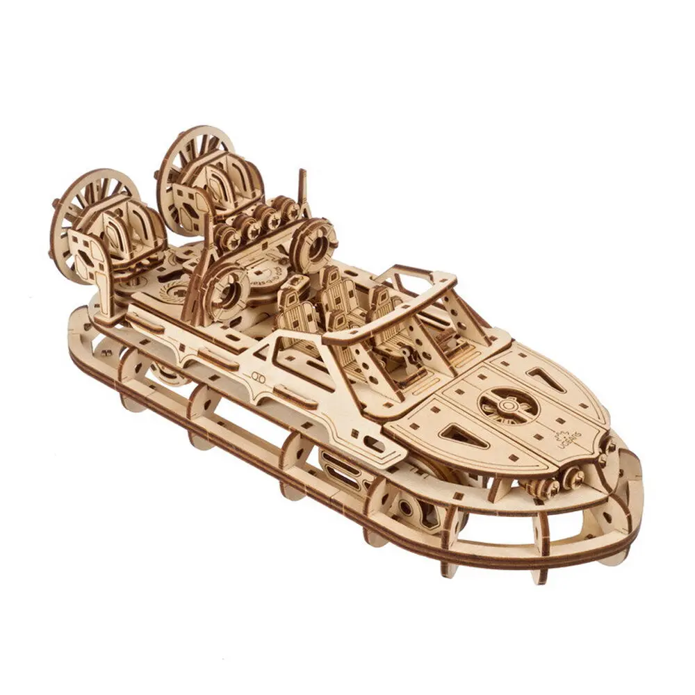 Ukraine Made Ugears Rescue Hovercraft Mechanical Wooden 3D Puzzle Model Kit 1
