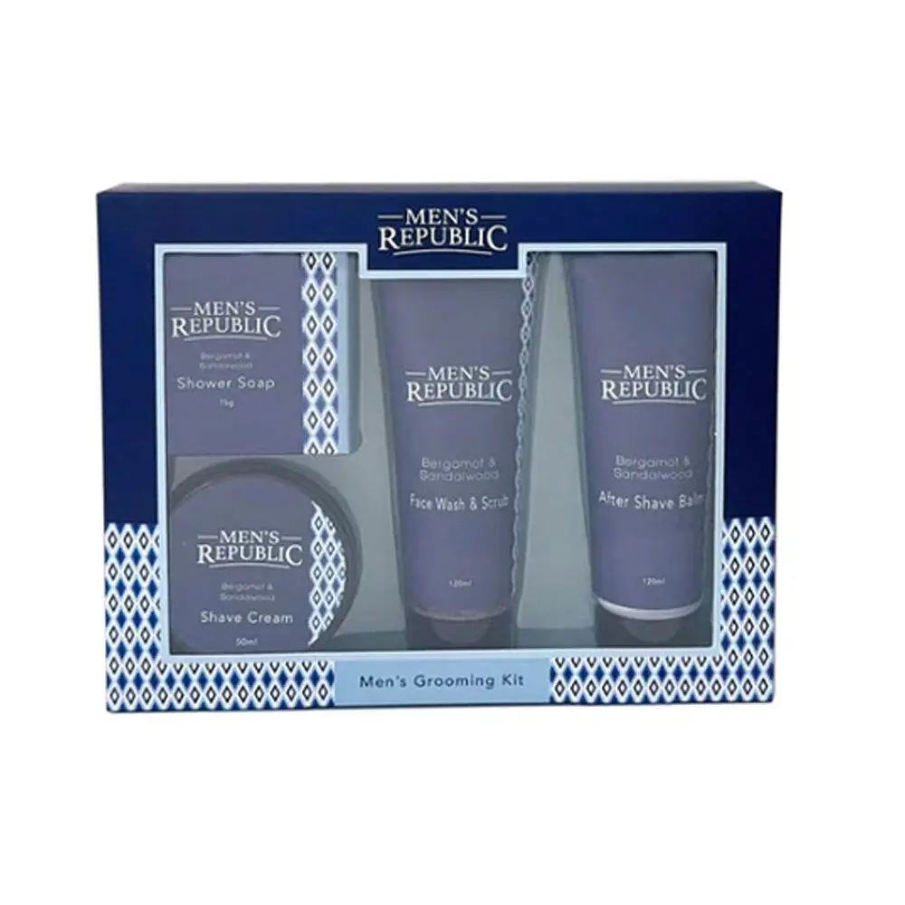 Men's Republic Grooming Kit - Shave And Cleanse Gifting Travel Set 4Pc 1