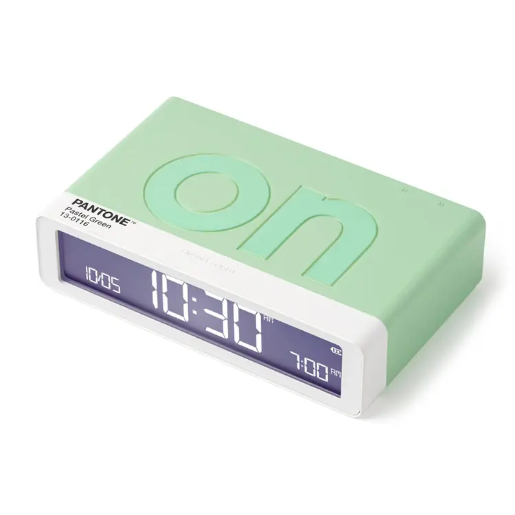 Lexon Flip Classic Reversible Alarm Clock Pantone (Green) 1
