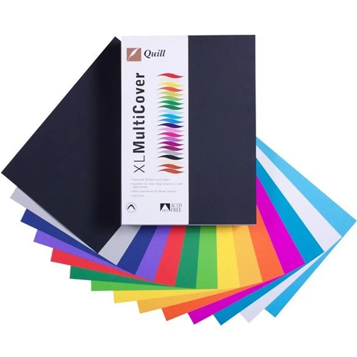 Quill Cover Paper 125Gsm A4 Assorted Pack 500 1