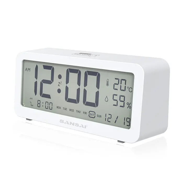 Sansai 5.2" Led Lcd Digital Display Clock With Date & Temperature (12/24H) 1