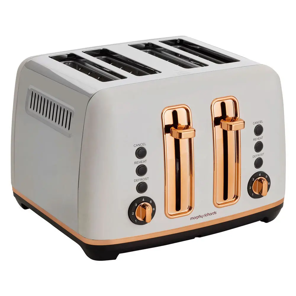 Morphy Richards Ascend 4 Slice Toaster (Rose Gold White) 2
