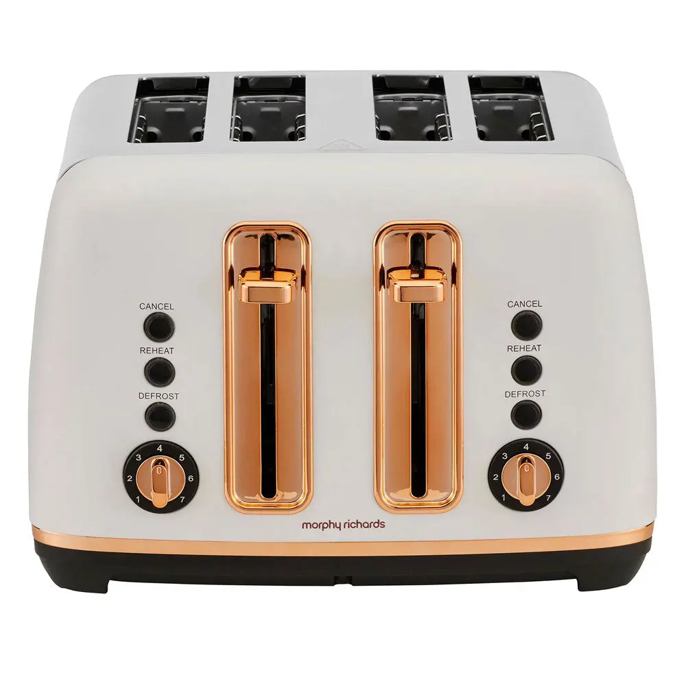 Morphy Richards Ascend 4 Slice Toaster (Rose Gold White) 1