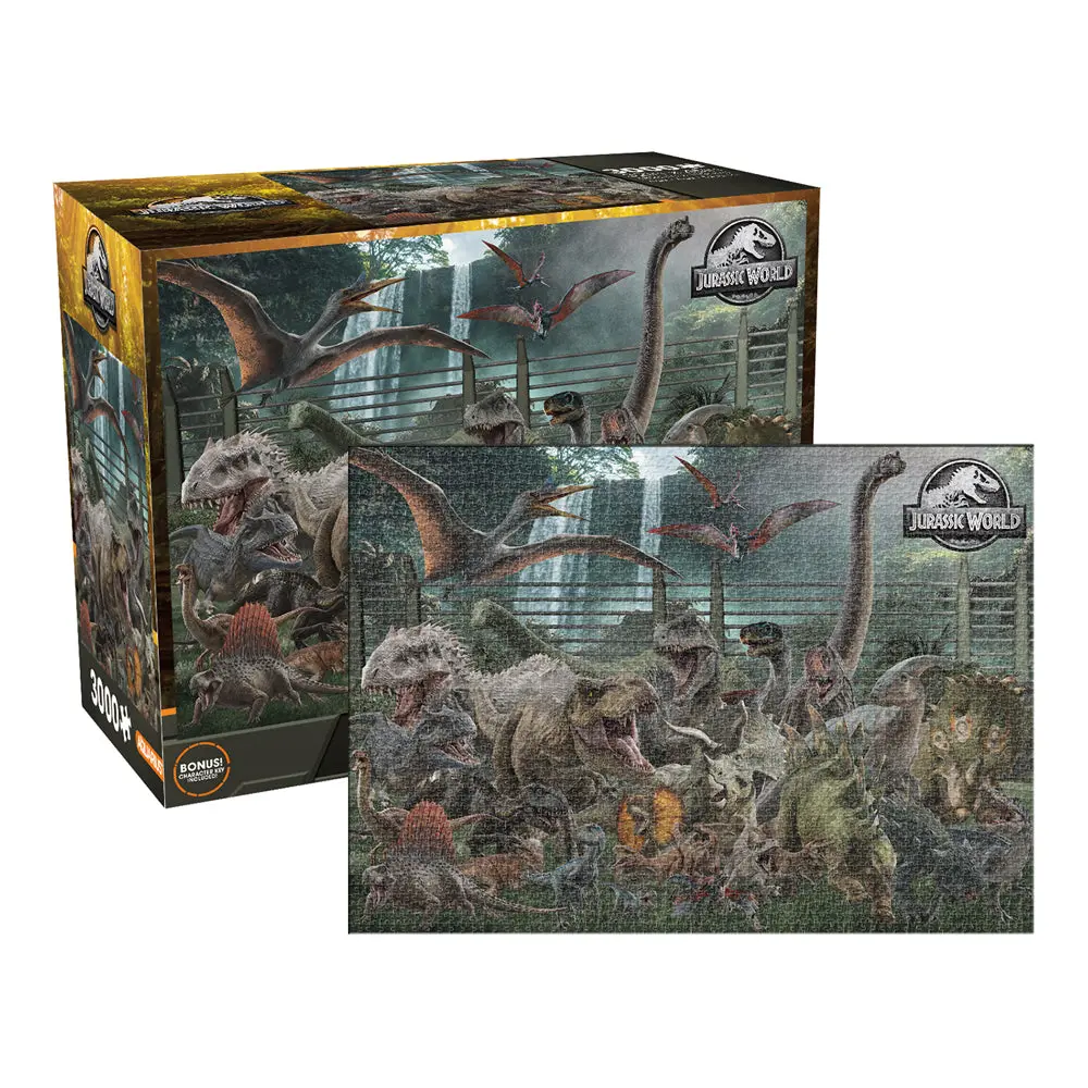 Aquarius 3000Pc Jurassic World Size Chart Jigsaw Puzzle 1