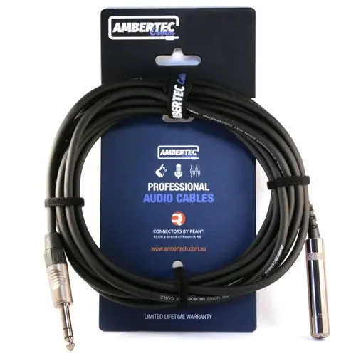 Ambertec Cables 6.35Mm Headphone Extension Cable - Rean Connectors 5M 1